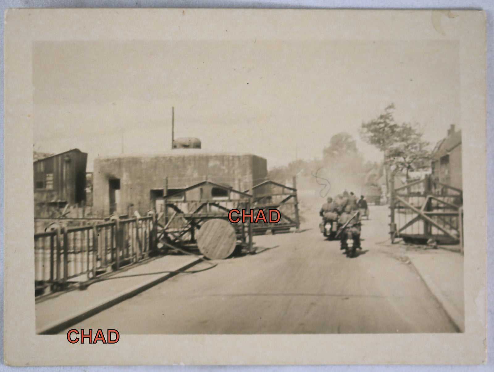 Guerre 39-45, photo troupes allemands traversent ligne Maginot 1940