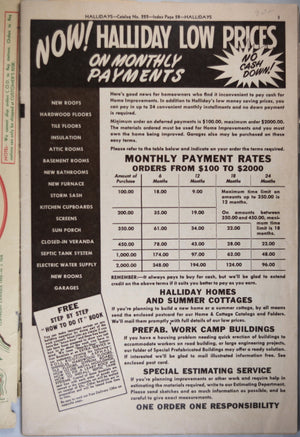 Halliday's Catalog of Builders' Bargains 1952-1953