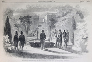 Harper’s Weekly July 17 1858 – exhuming President Monroe, Gold Rush