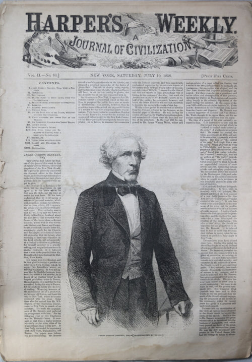 Harper’s Weekly newspaper - July 24th 1858 
