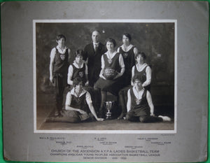 1925-26 photo women’s basketball team, Church of Ascension Montreal QC