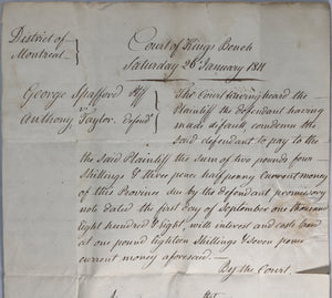 1811 Montreal two documents signed Governor Craig and prominent others