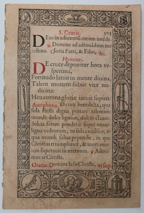 Renaissance page from Plantin's Officii B. Mariae Virginis (1572) #2/7