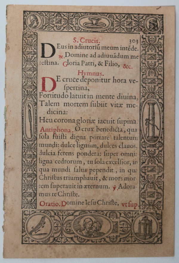 Renaissance page from Plantin's Officii B. Mariae Virginis (1572)