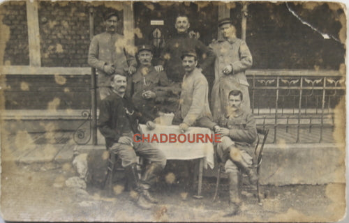 1917 carte postale, photo prisonniers de guerre Francais en Allemagne