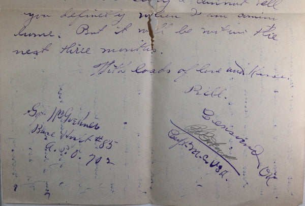 WW1 1918 letter U.S. soldier A.E.F. based in Paris, sent home Nebraska