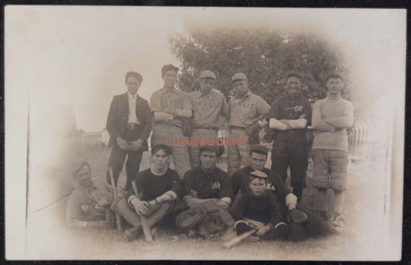 Canada photo postcard Oakville Ontario baseball players c.1910