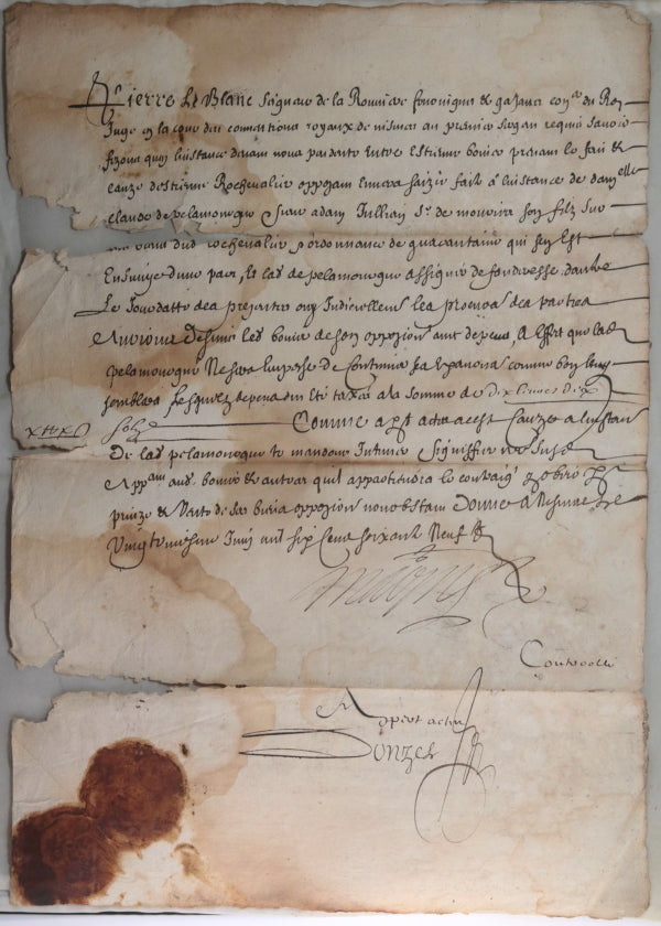 1669 Nîmes document Pierre le Blanc de la Rouvière, de Fourniguet, de Gajan