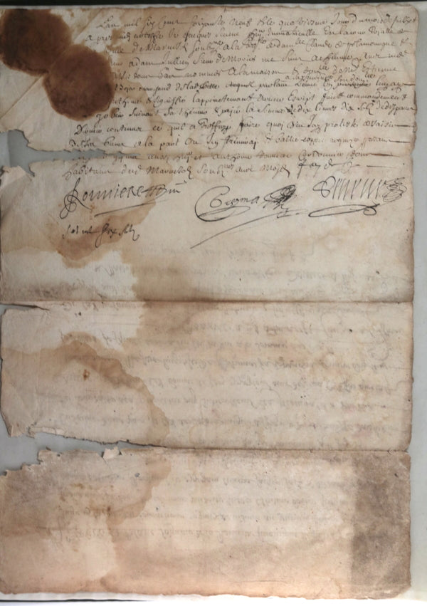 1669 Nîmes document Pierre le Blanc de la Rouvière, de Fourniguet, de Gajan