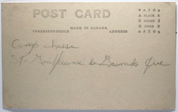 c. 1930s carte postale N.O. Québec camp de chasse Granada (Abitibi)
