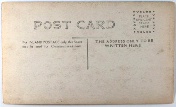 c. 1909 Canada photo postcard paddlewheel skiff on Athabasca River AB