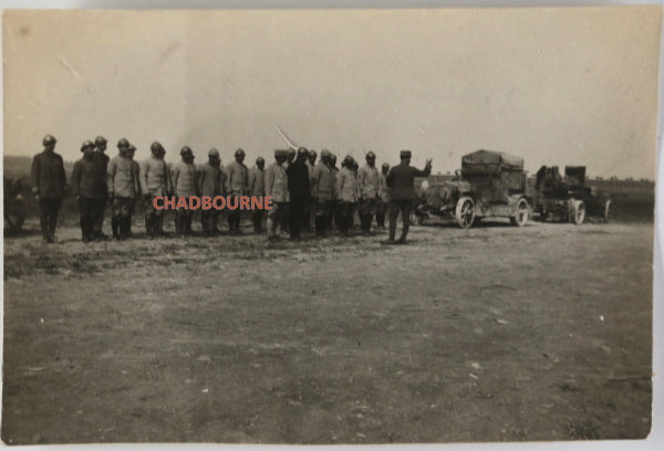 Guerre 14-18 France 1916 photos remise croix de guerre, auto canon