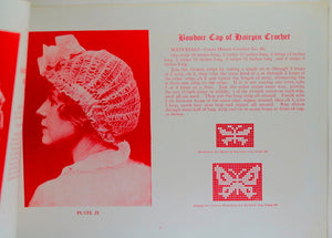 J. &  P. Coats Crochet Book of Gown Yokes and Boudoir Caps c. 1916