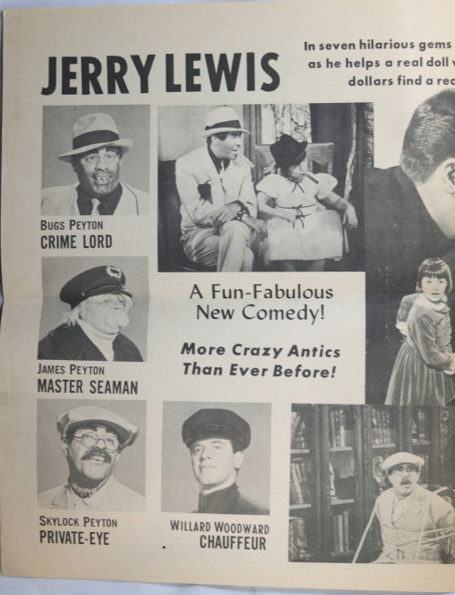 Jerry Lewis movie herald for 'The Family Jewels' (1965) Jerry Lewis movie herald for 'The Family Jewels' (1965)