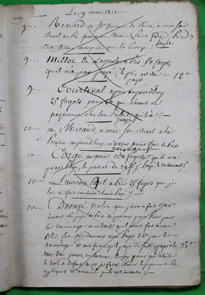 Journal et livre de compte d'un fermier pour 1811, Coutouvre (Loire)