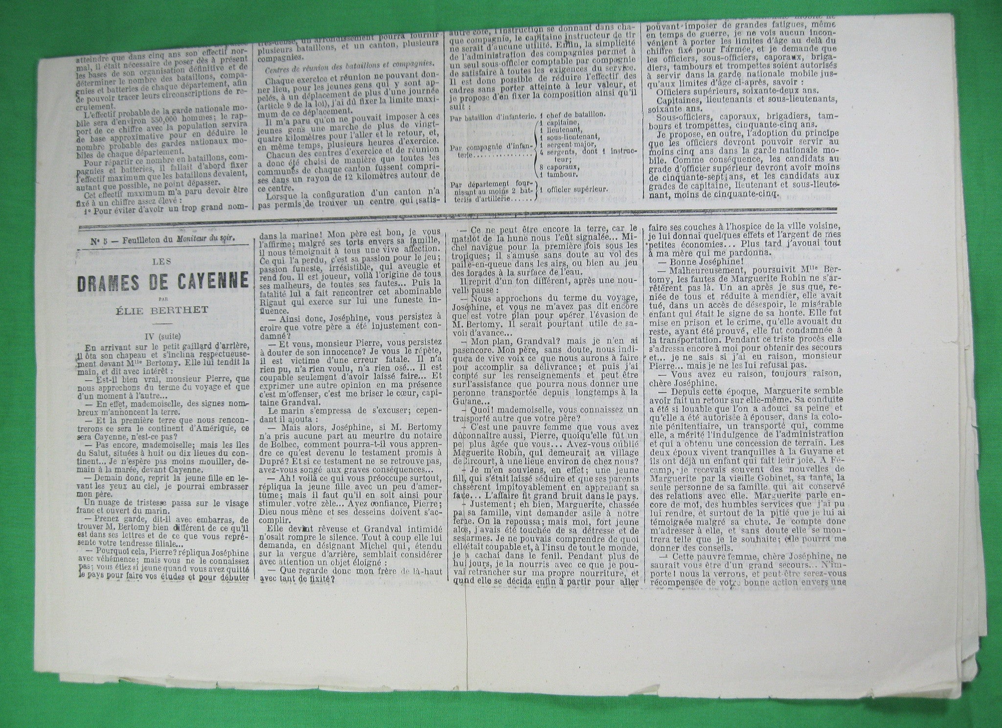 Journal français 'Le Moniteur Universel' Lundi 30 Mars 1868 Journal français 'Le Moniteur Universel' Lundi 30 Mars 1868