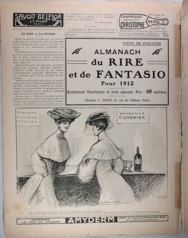 Journal humoristique ‘Le Rire’ du 4 Novembre 1911 (Paris)