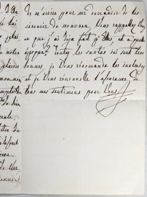 Juillet 1856 lettre Reine Marie-Amélie, épouse Roi Louis Philippe