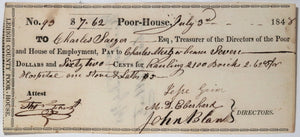 July 3rd 1848 Allentown PA Lehigh County Poor-House: hauling bricks