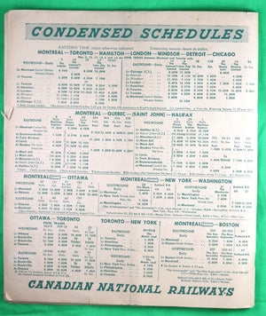 June 22 1947 CN Rail schedule