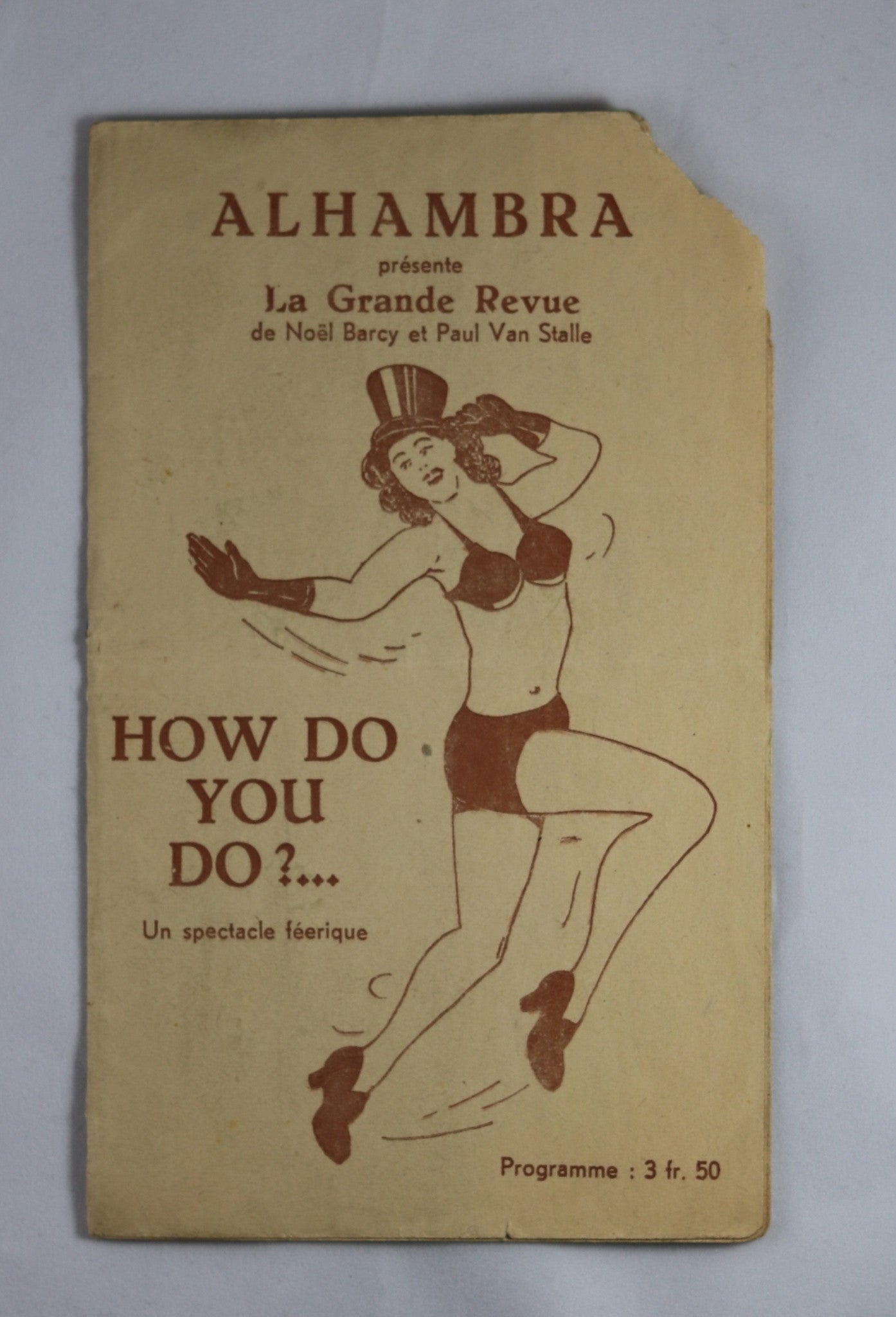 L'Alhambra à Bruxelles, programme 'La Grande Revue de Noel Barcy et Paul Van Stalle'