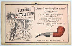 Large advertising card for ‘Flexible Bicycle Pipe’ early 1900s
