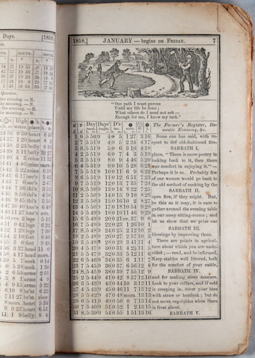 Leavitt's Old Farmer's Almanack - 1858 (USA)