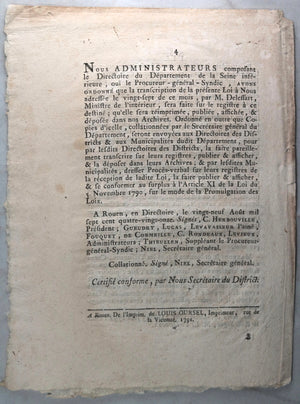 Loi relative aux frais d'estimation Domaines Nationaux 1791