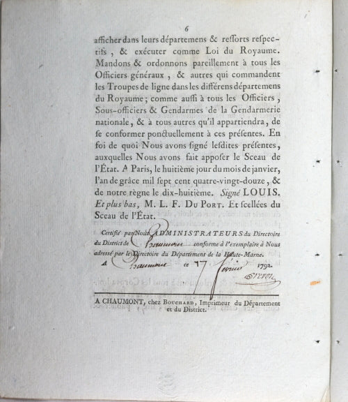 Loi relative aux moyens d'organiser Gendarmerie Nationale  #1 1792