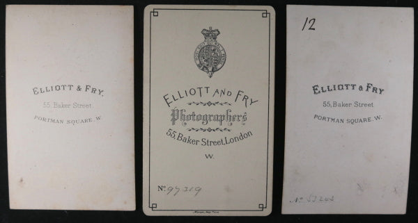 London UK set of three CDV photos of English Gentlemen (c. 1880)