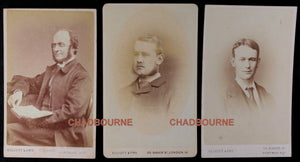 London UK set of three CDV photos of English Gentlemen (c. 1880)