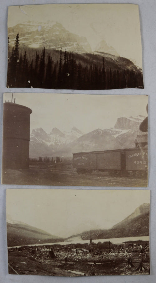 Lot 12 vintage photos CPR railway in British Columbia, early 1900s
