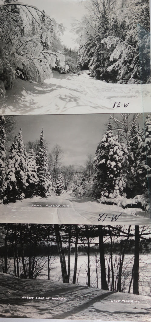 Lot of 31 vintage B&W Lake Placid NY and area winter photos