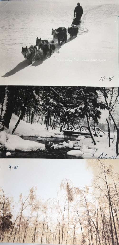 Lot of 31 vintage B&W Lake Placid NY and area winter photos Lot of 31 vintage B&W Lake Placid NY and area winter photos
