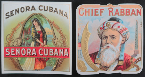 Lot of 5 vintage cigar box seal tag labels #5