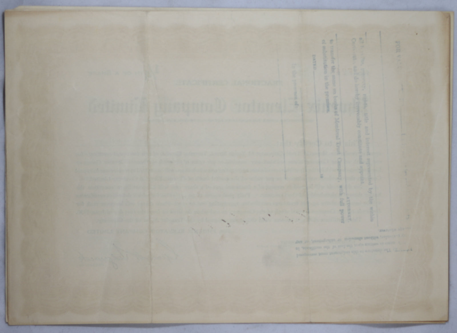 Lot of 7 stock certificates Canada & USA 1920s-30s