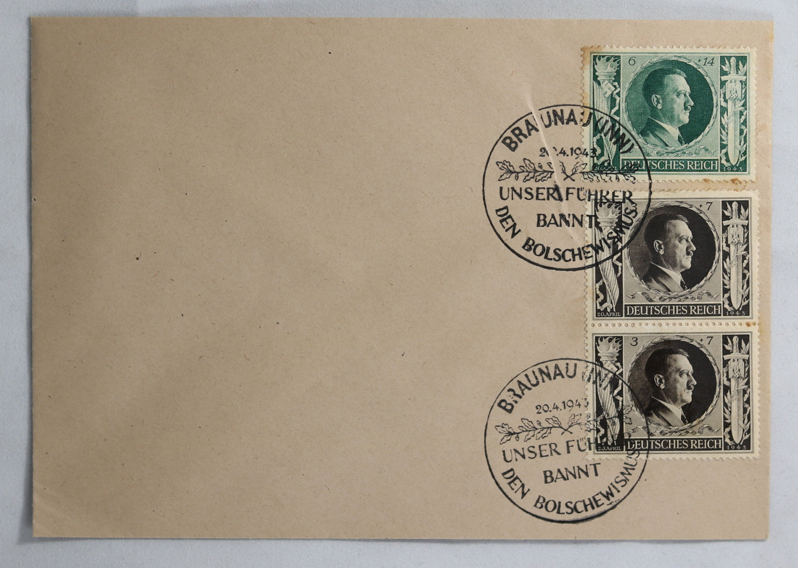 Lot of 8 1943 German propaganda covers 'Our leader bans bolshevism'