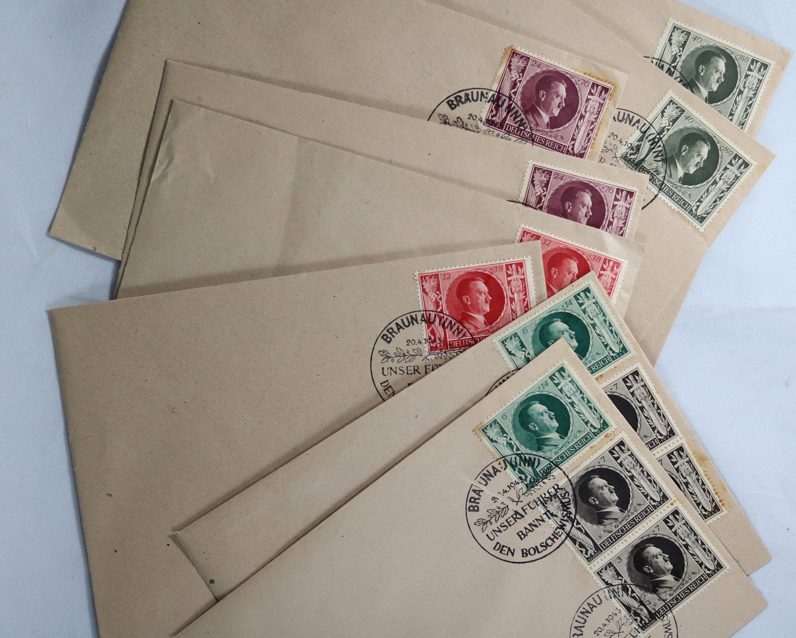 Lot of 8 1943 German propaganda covers 'Our leader bans bolshevism'