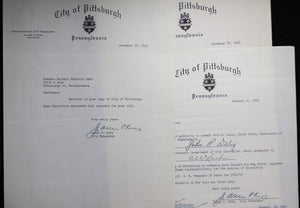 Lot of seven (7) documents related to City of Pittsburgh finances 1940-1949