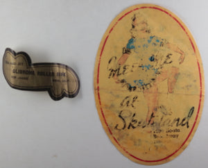 Lot of seven vintage roller skate rink decals, USA ~1950s