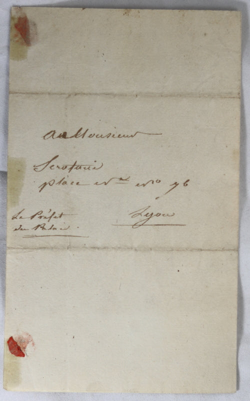 Lyon janvier 1802 invitation pour audience avec Consul Napoléon