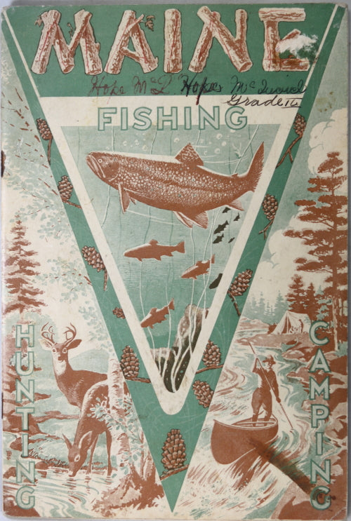 Maine tourism brochure ‘Fishing, Hunting, Camping’ c.1935