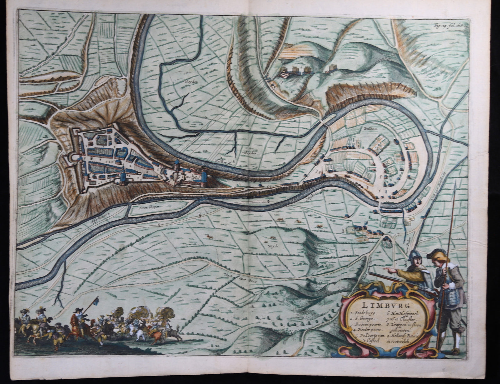 Map of Limburg Belgium @1630s