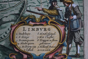 Map of Limburg Belgium @1630s