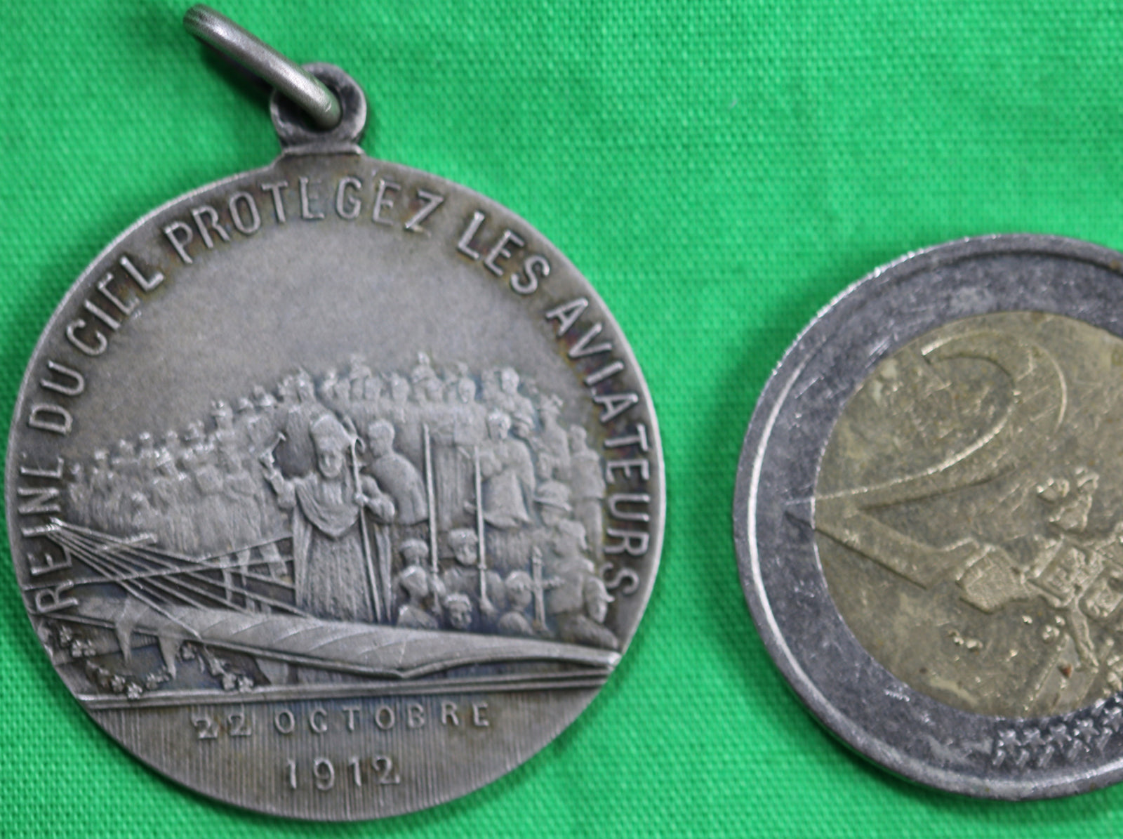Médaille 'Reine du Ciel protegez les aviateurs 22 Octobre 1912'