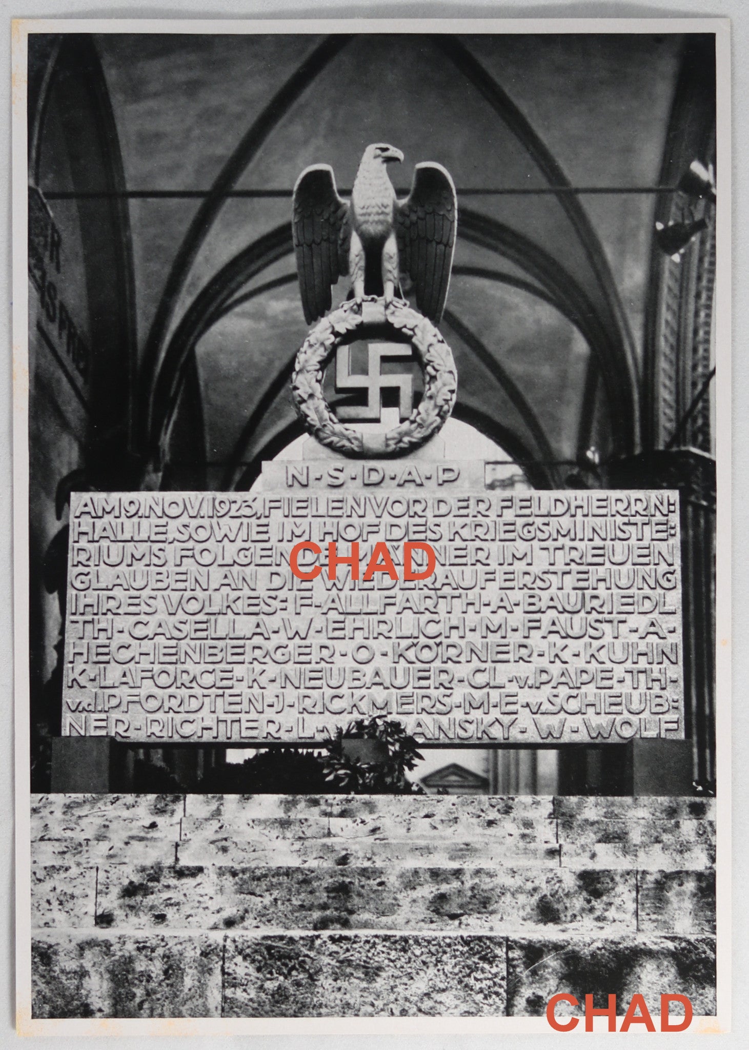 Memorial of Beer Hall Putsch at Field Marshall’s Hall Munich @1935