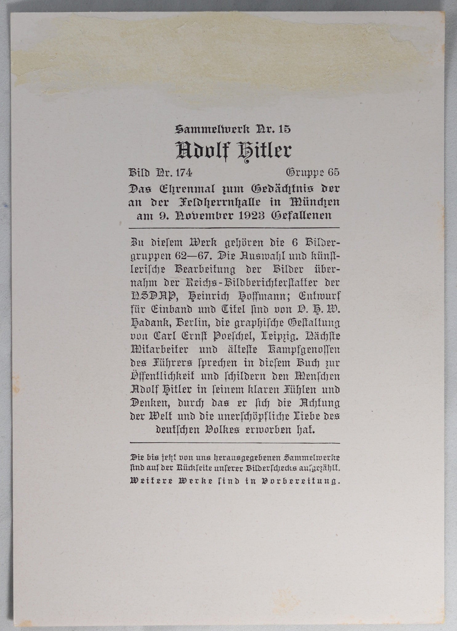 Memorial of Beer Hall Putsch at Field Marshall’s Hall Munich @1935