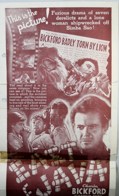 Movie poster for 'East of Java' - 1935