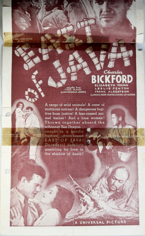 Movie poster for 'East of Java' - 1935