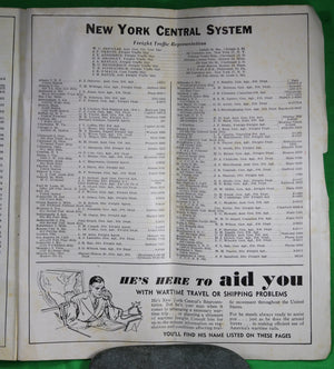 New York Central Railway – System Time Tables 1944